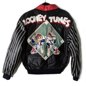 Vintage Looney Tunes 1996 Leather Jacket Size S